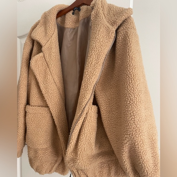 ZAFUL Fluffy Zip-Up Teddycoat - Picture 5 of 5